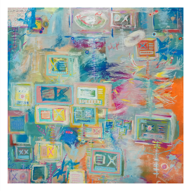 Signals in Motion  - Hand Embellished